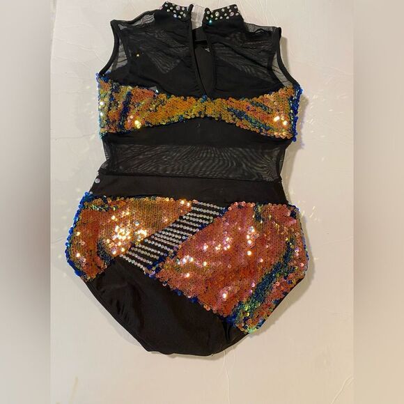 Glamour solo dance costume sequin rhinestoned embellished LC-large - Picture 4 of 9